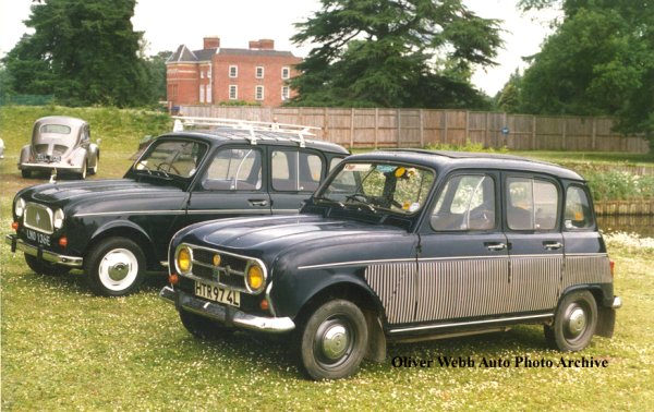 Oliver's 1973 Renault 4 at a club event in Bridgnorth, circa 1987