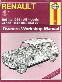 cover of R4 Haynes Manual / la couverture du manuel R4 Haynes