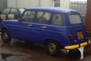 The previously painted yellow trim was later put back onto the car