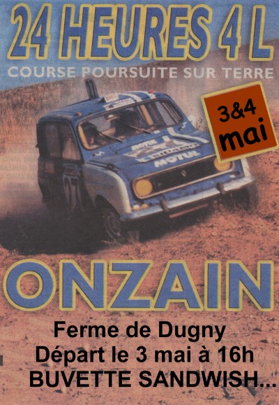 French-text poster for "24 Heures 4L" event