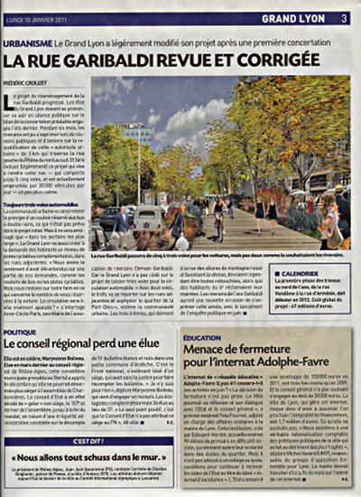 Page 3 of '20 Minutes' magazine, 2011-01-10