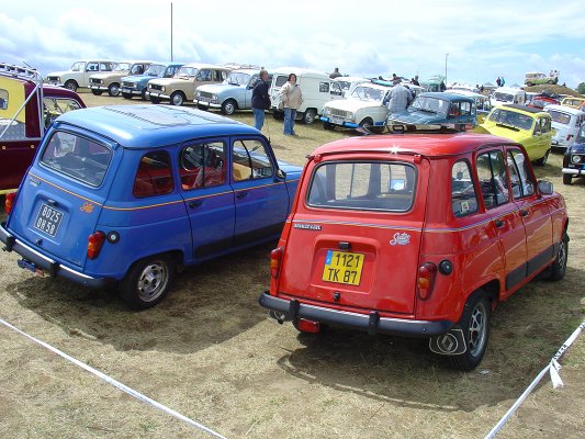 Thenay 2011 série 1 numéro 09: deux modèles 'Sixties' côté à côté, bleu à gauche, rouge à droite