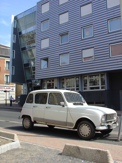 Reflexia, parked outside the halls of residence in Vichy