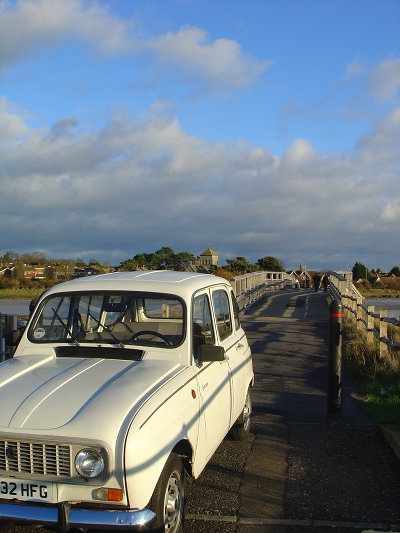 The wooden toll bridge, looking east across the River Adur at Shoreham-by-Sea