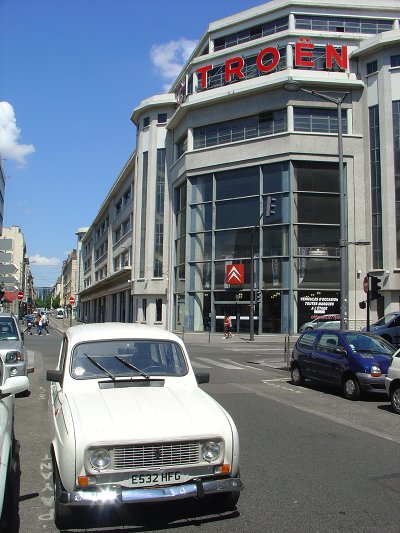 Queen Geanine outside the Citroën building in Rue de Marseille, Lyon, France, May 2011