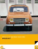 Renault: R4 50th birthday press kit / dossier de presse pour l'anniversaire 50e de la R4